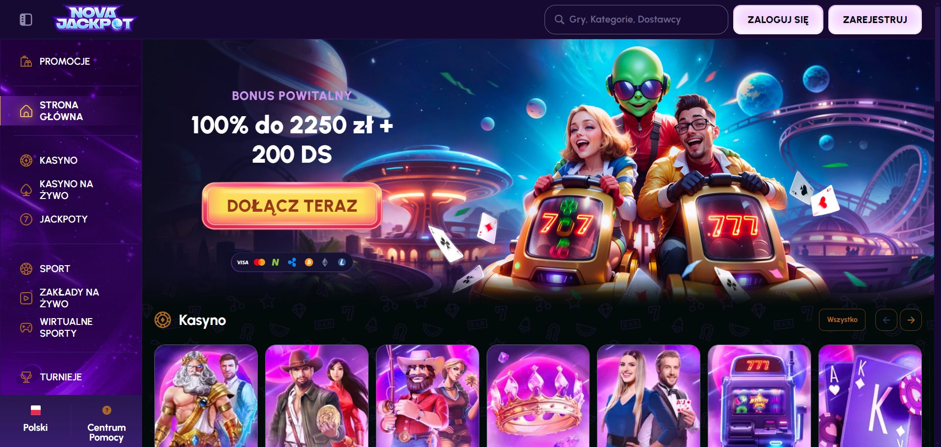 NovaJackpot Casino Screenshot