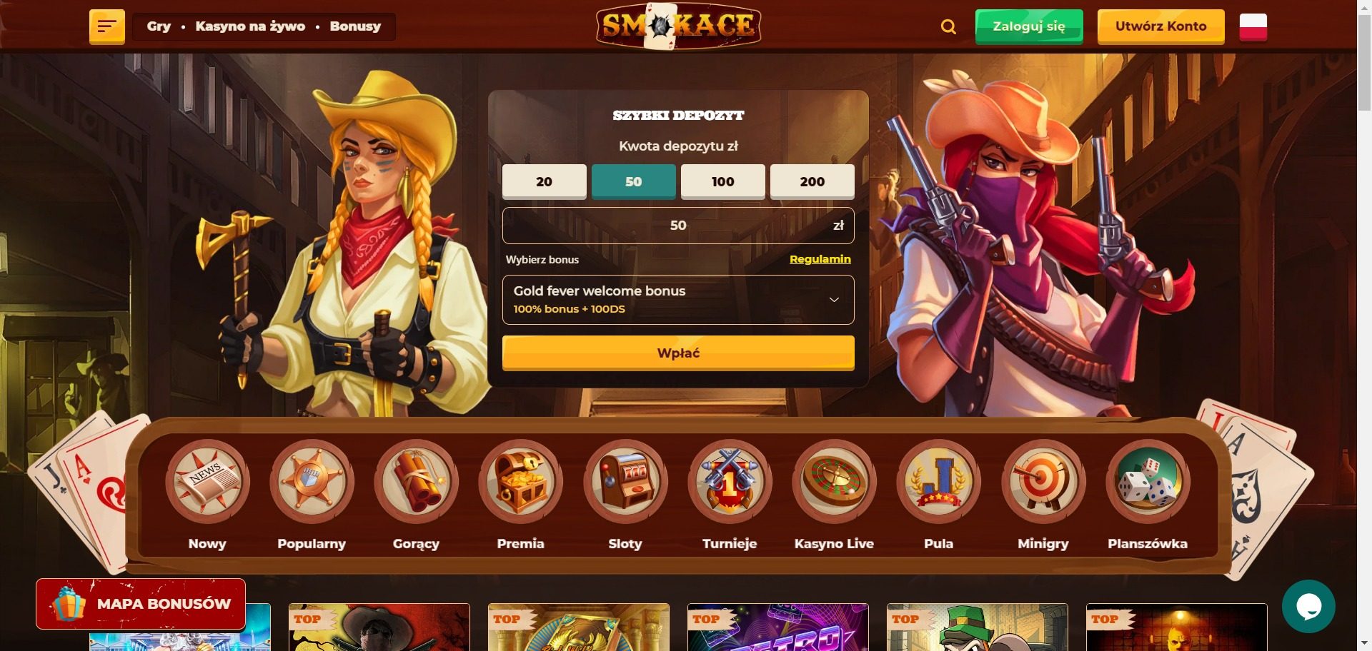 SmokAce Casino Screenshot