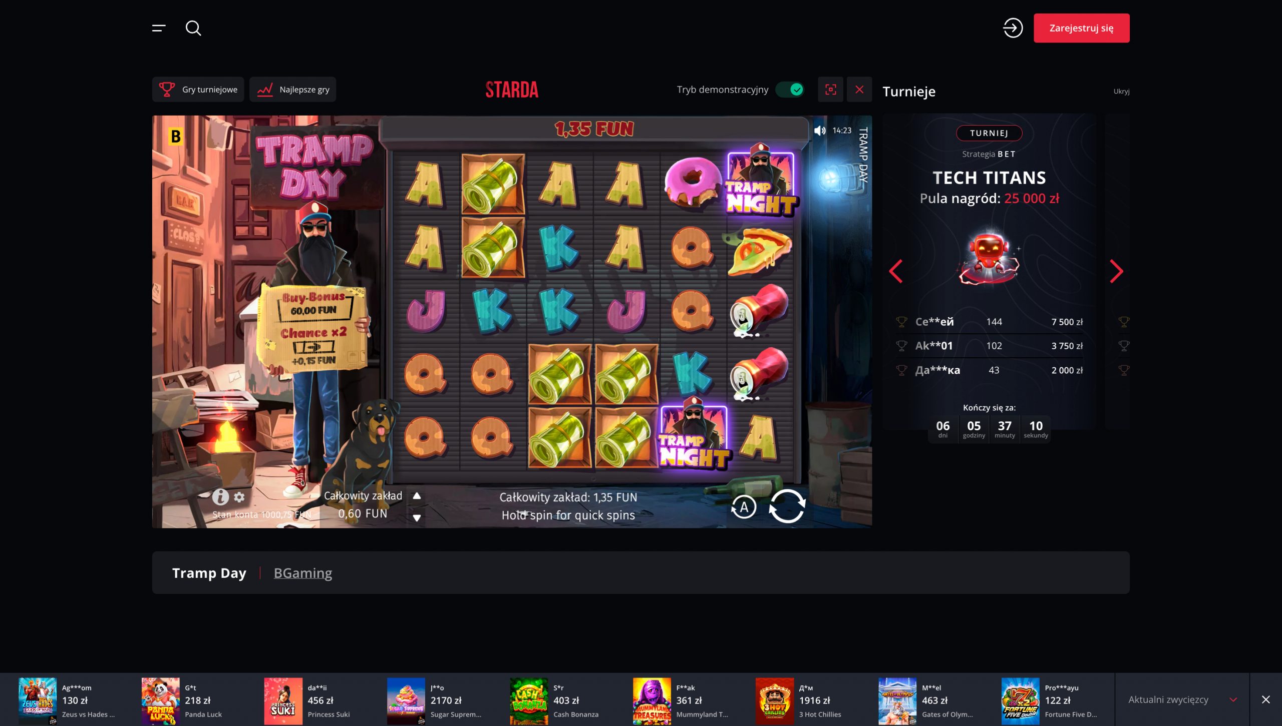 Starda Casino Screenshot