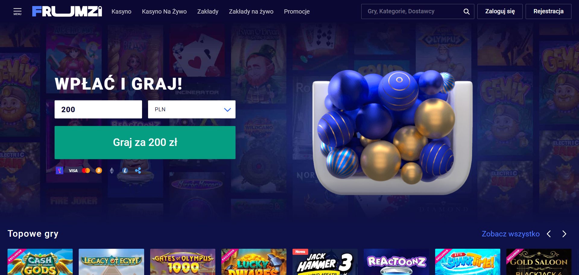 Frumzi Casino Screenshot