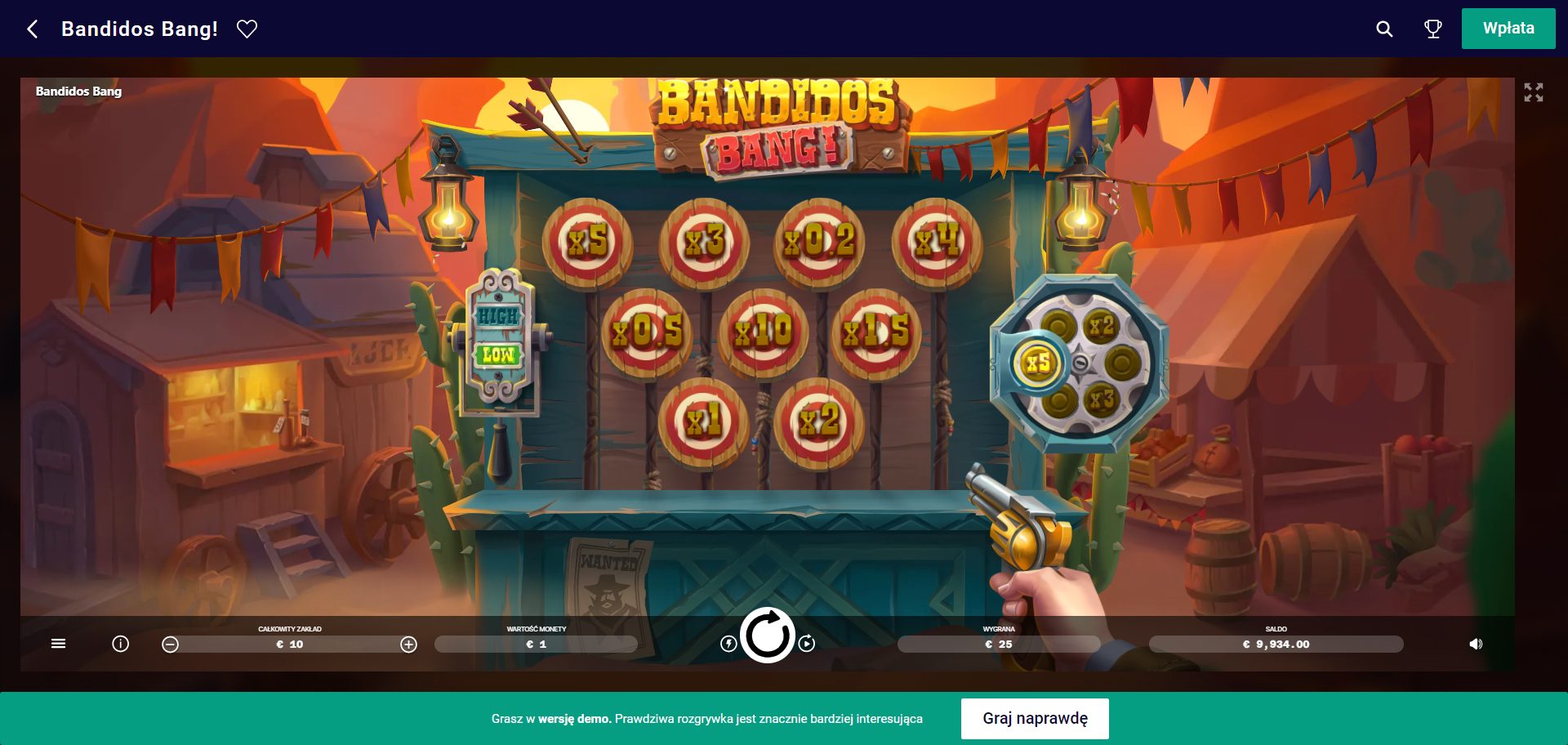 Frumzi Casino Screenshot