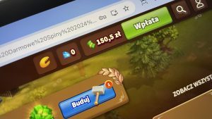 Lobby kasyna online pokazujące balans użytkownika