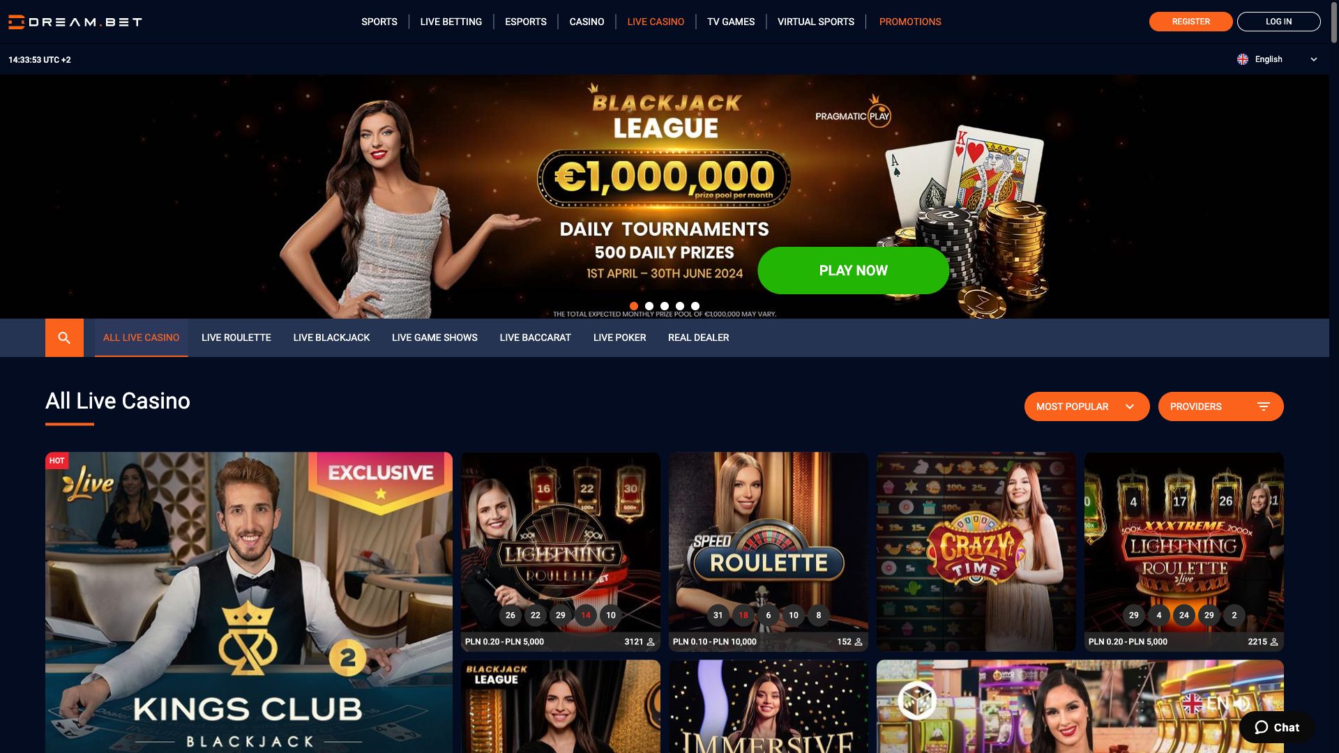 Dream.Bet Casino Screenshot