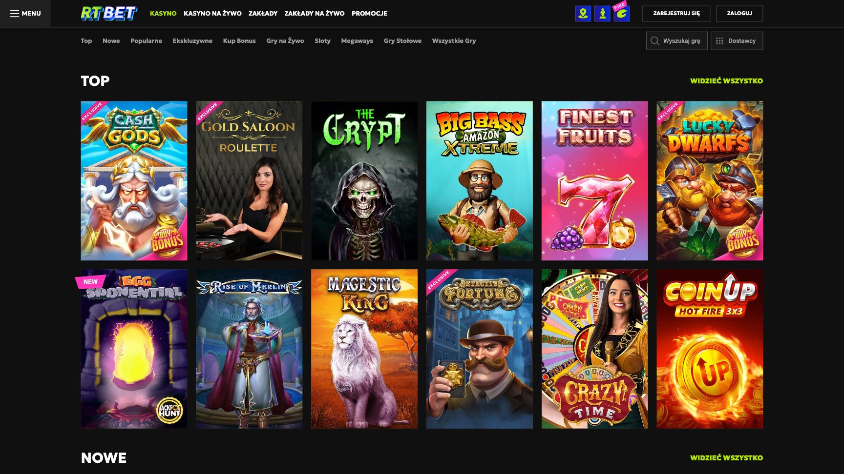 RTBet Casino Screenshot