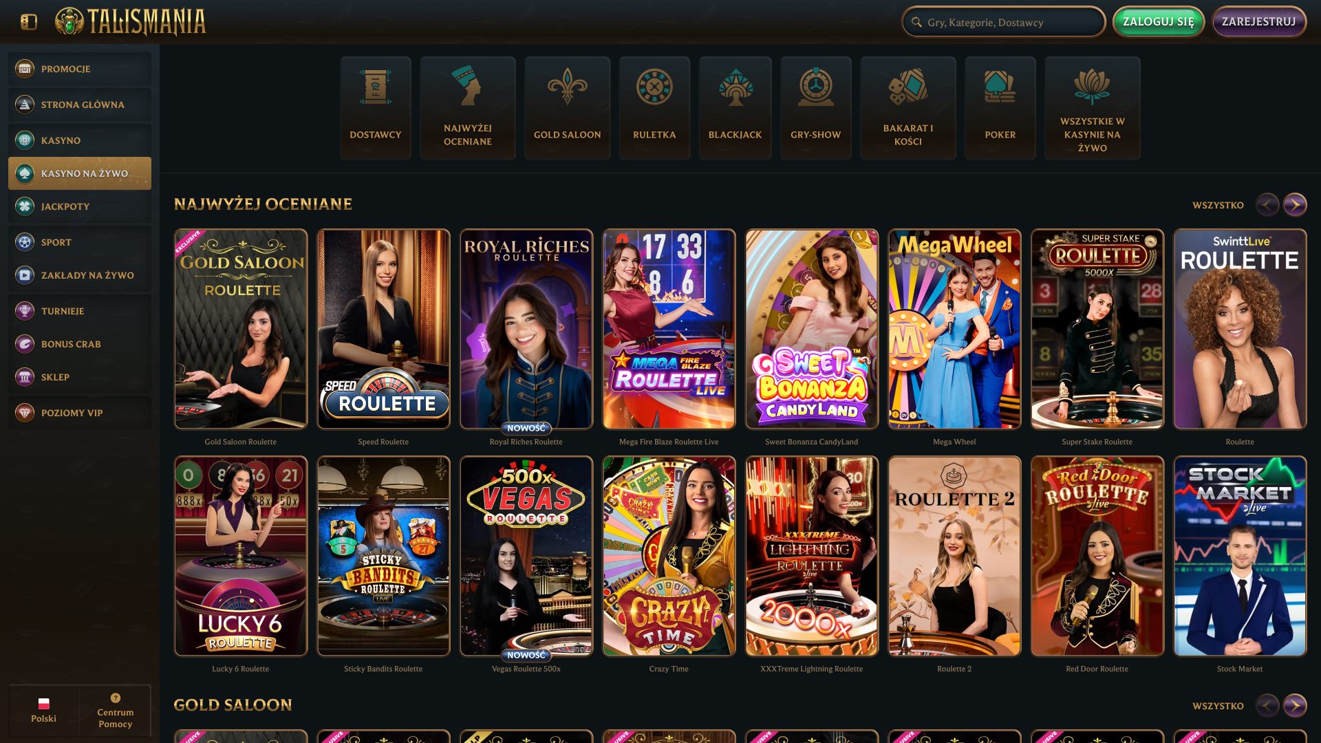 Talismania Casino Screenshot