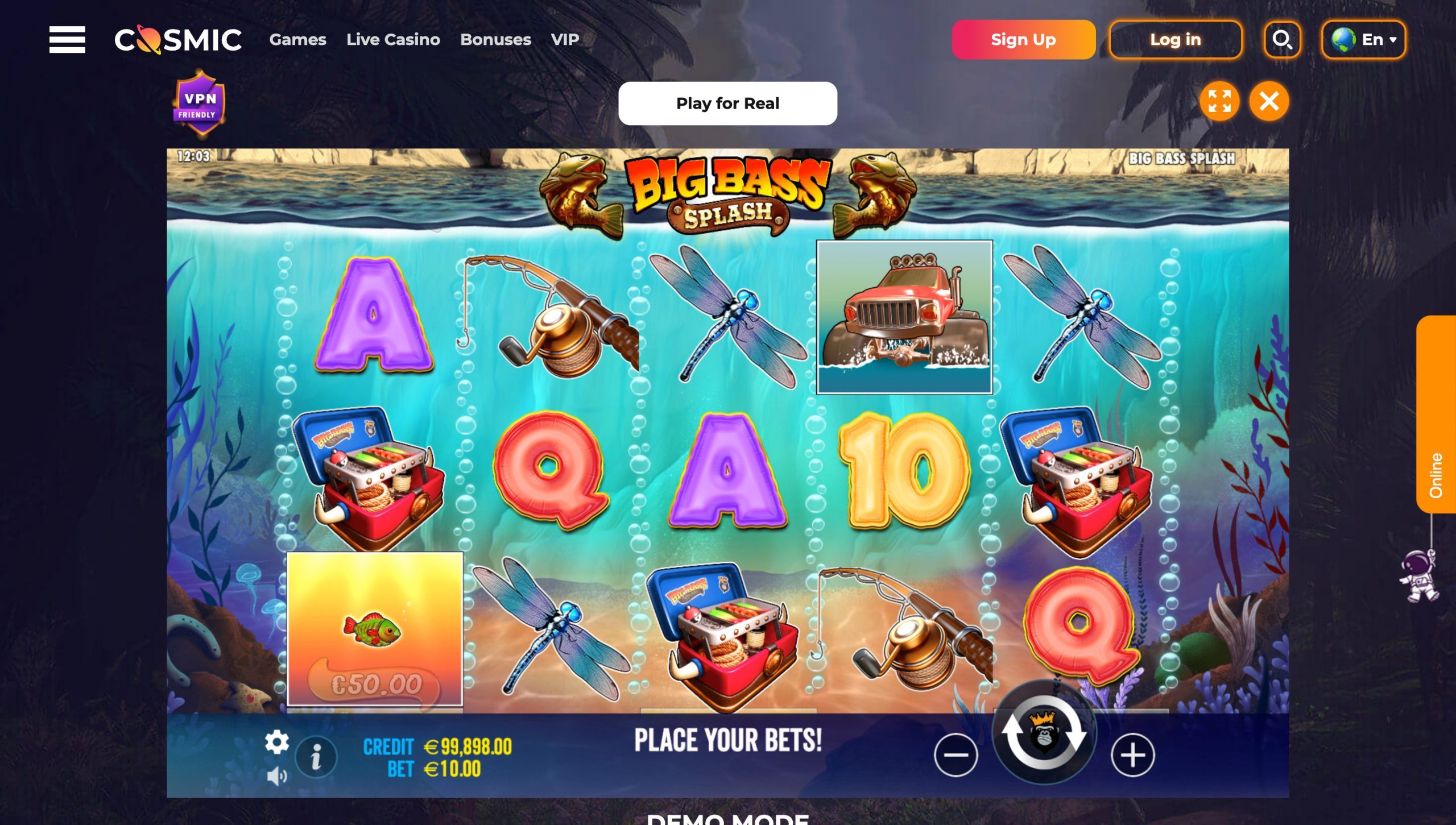 CosmicSlots Casino Screenshot