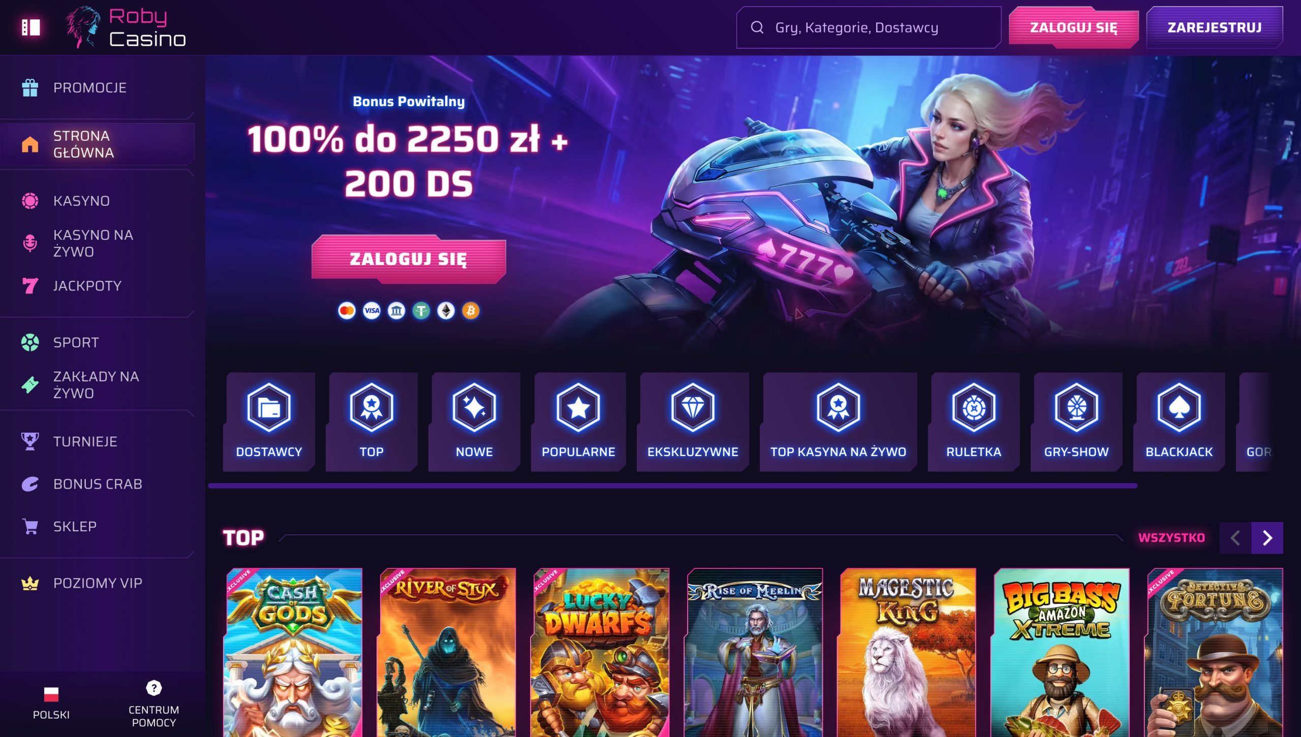 Roby Casino Screenshot