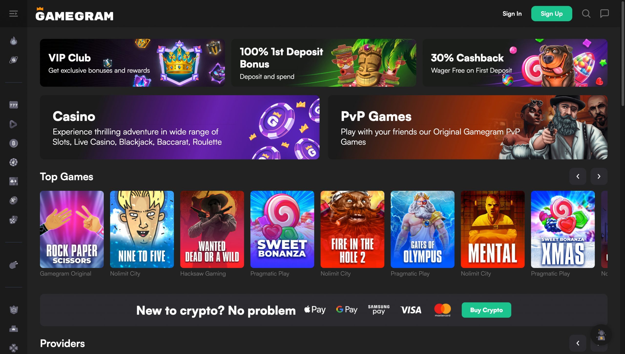 Gamegram Casino Screenshot