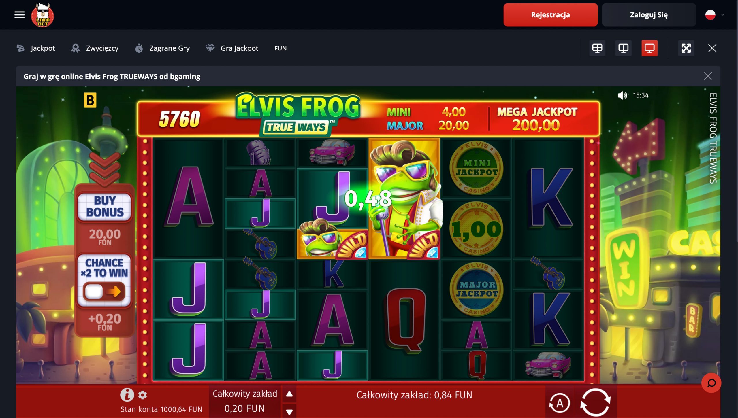 LamaBet Casino Screenshot
