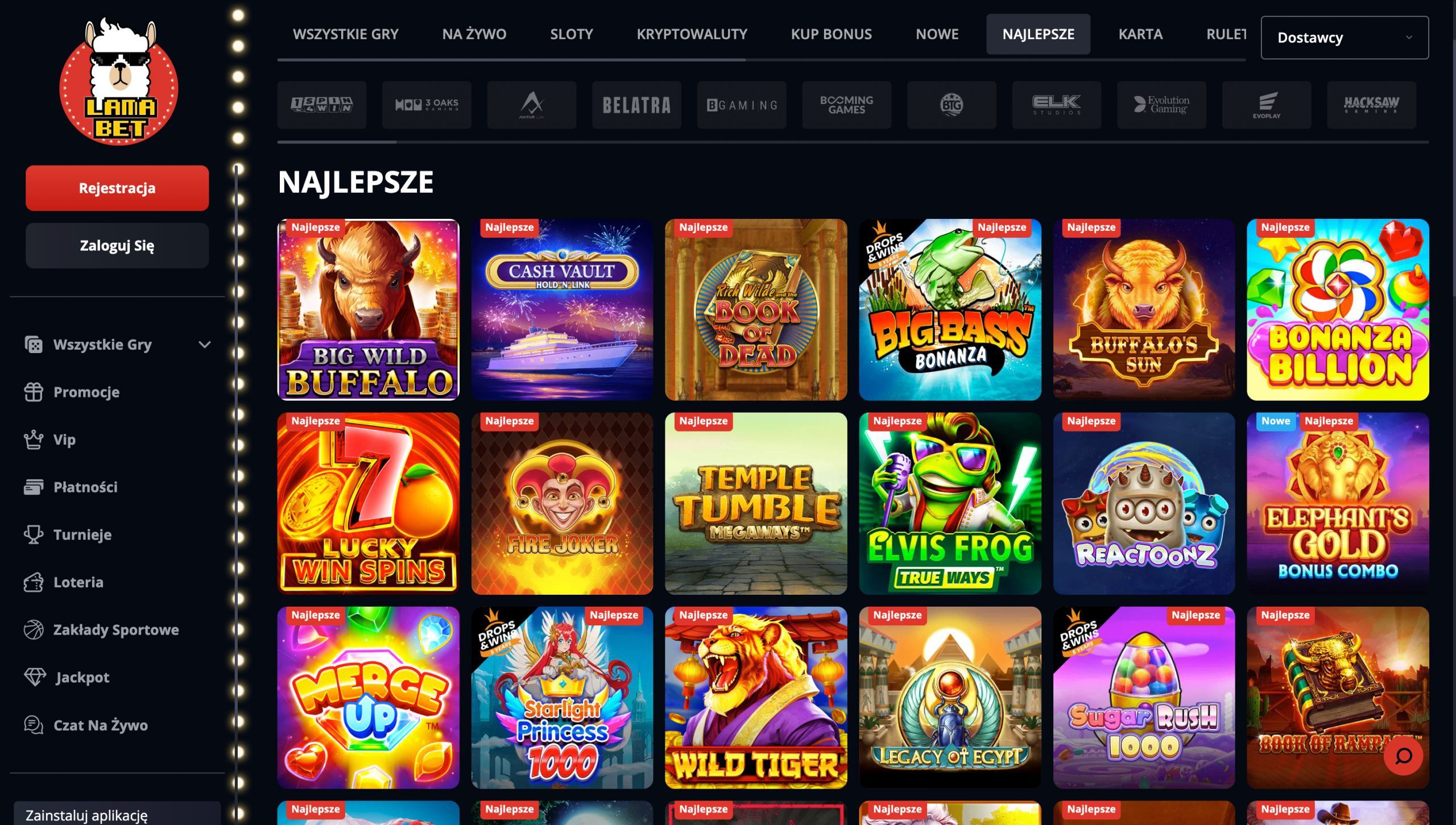LamaBet Casino Screenshot
