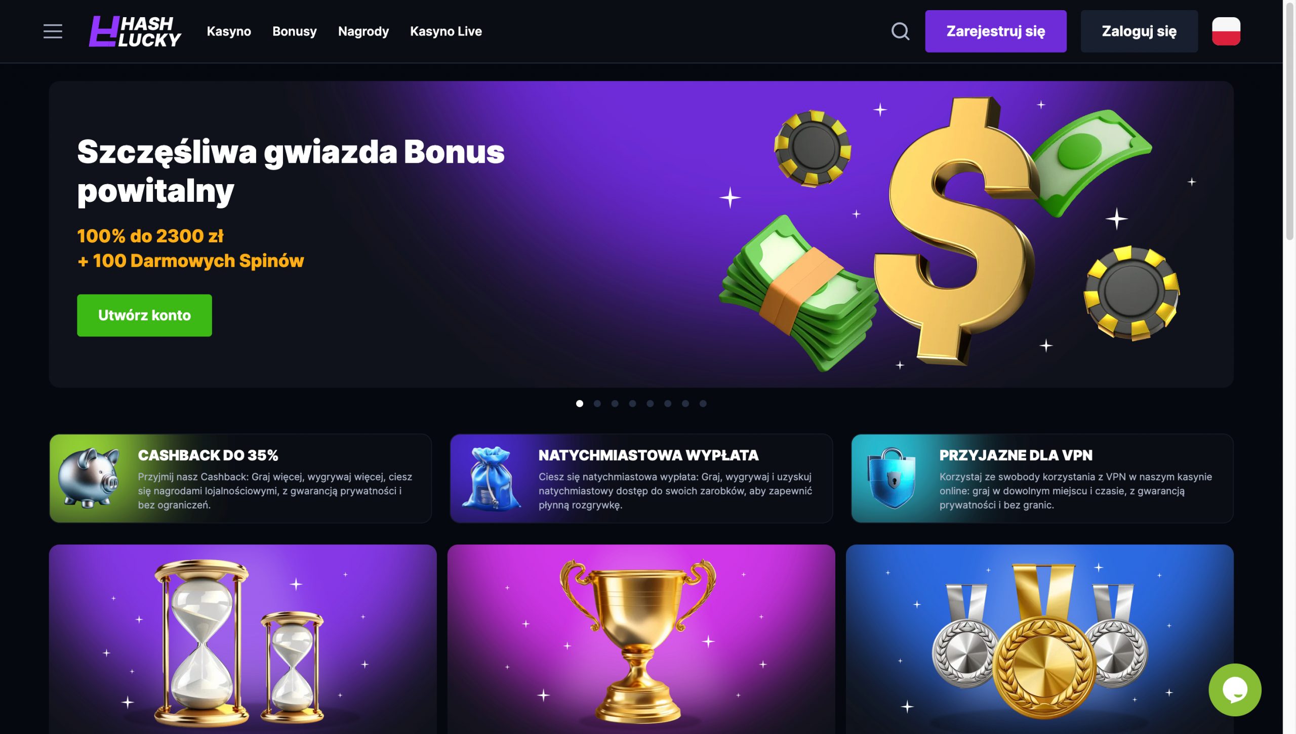 HashLucky Casino Screenshot