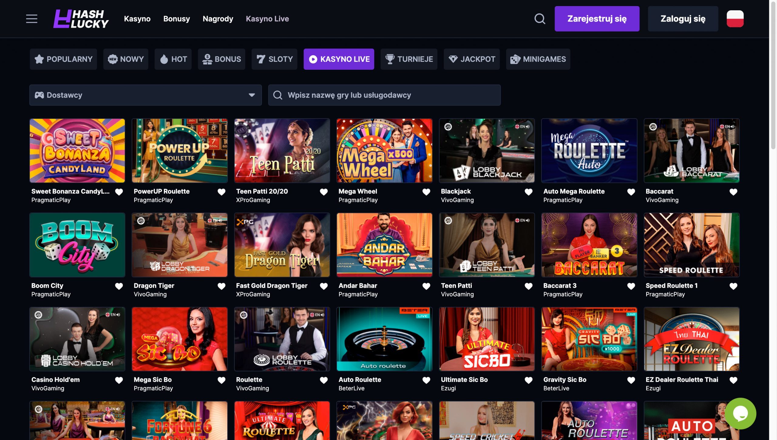 HashLucky Casino Screenshot
