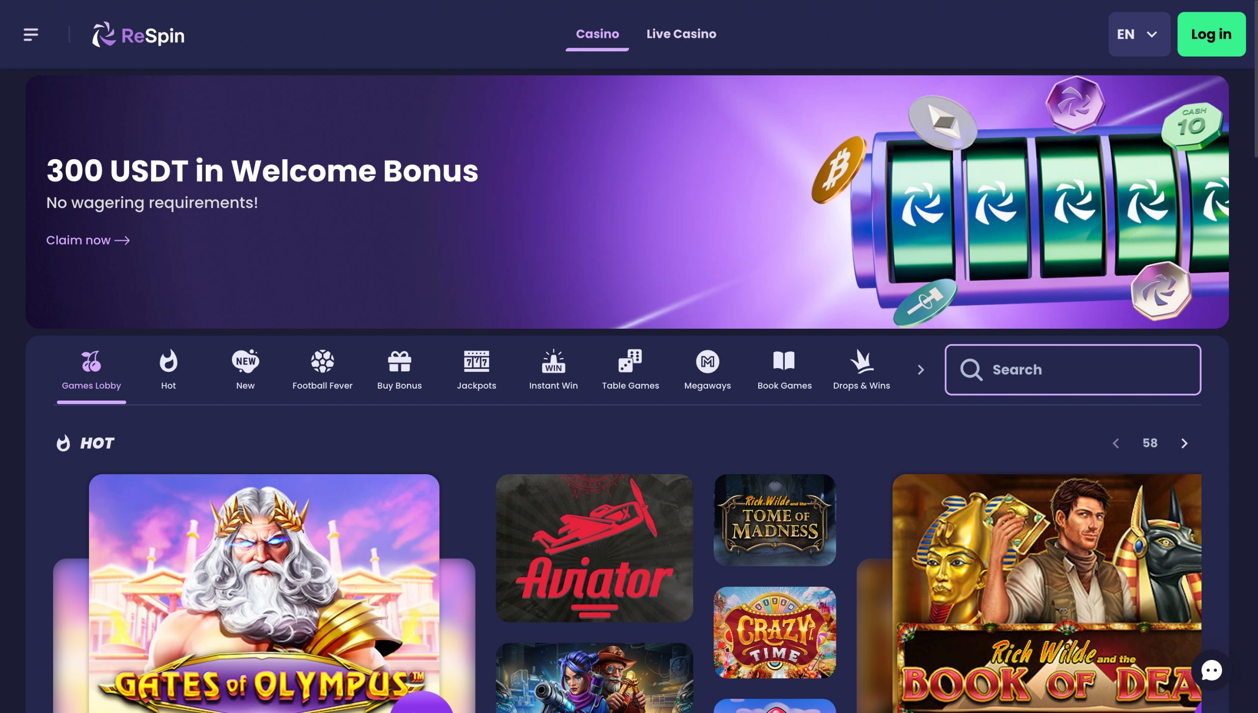 ReSpin Casino Screenshot