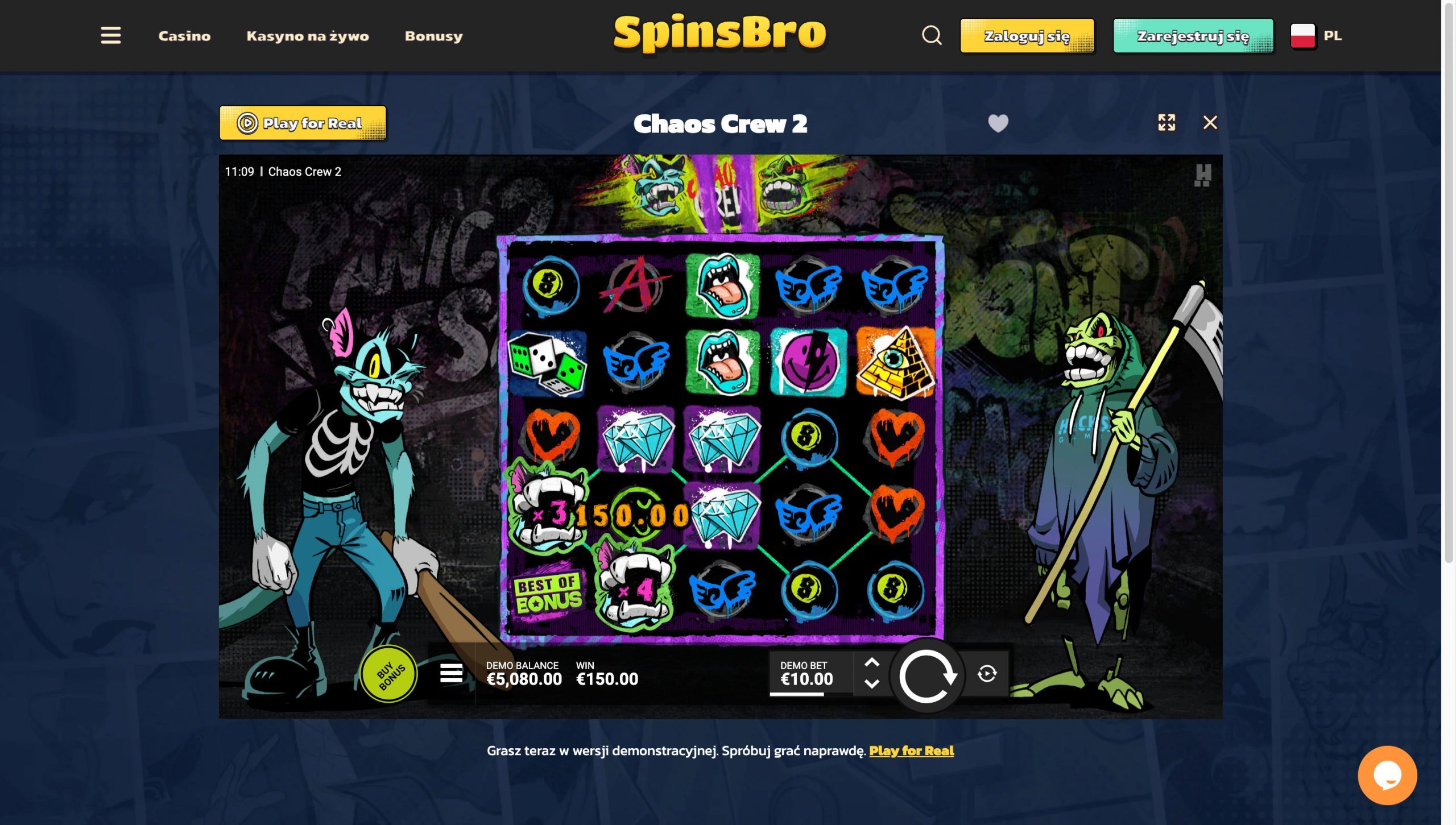 SpinsBro Casino Screenshot