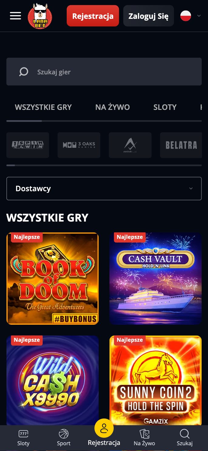 LamaBet Casino Screenshot