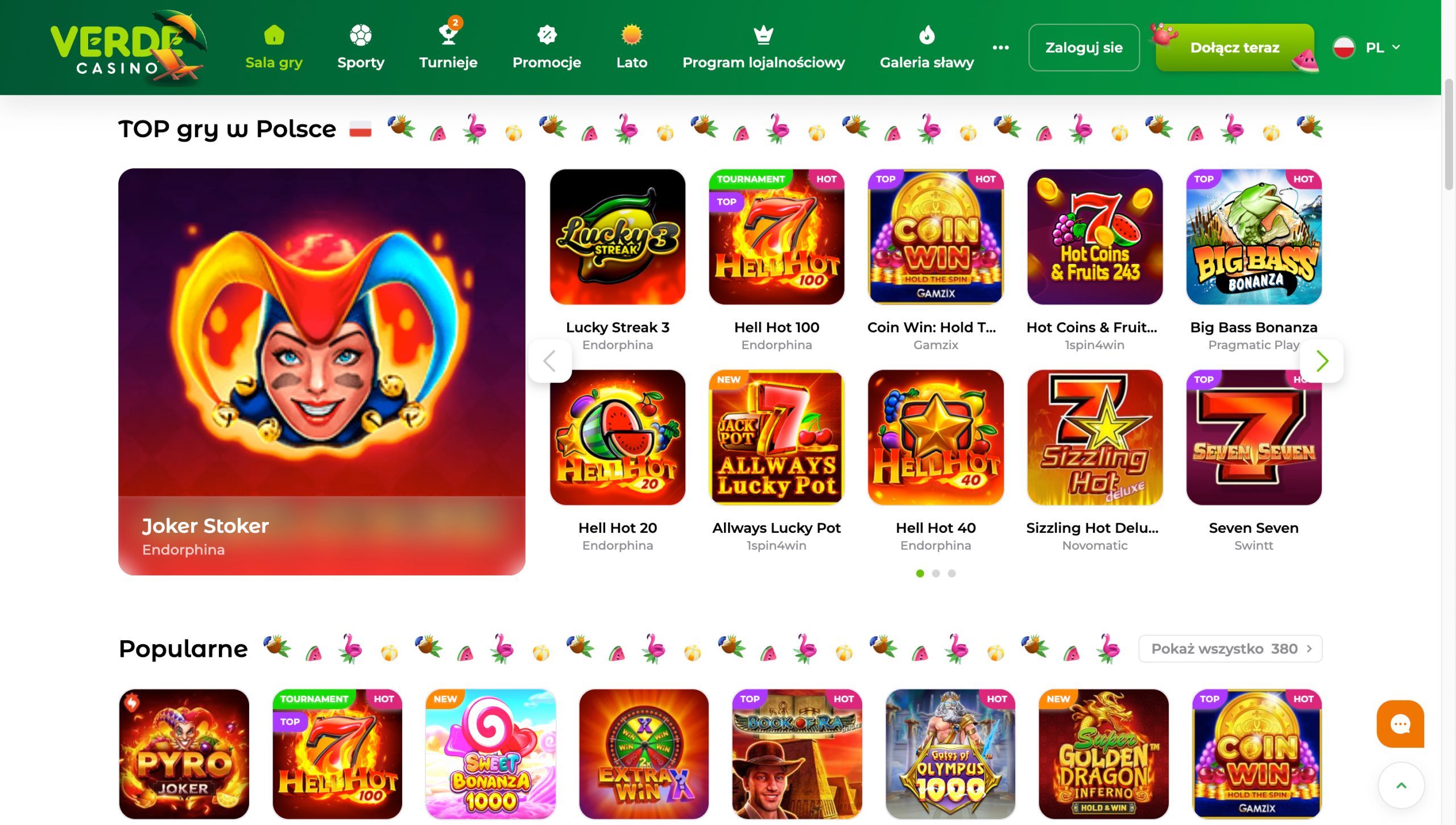 Verde Casino Screenshot