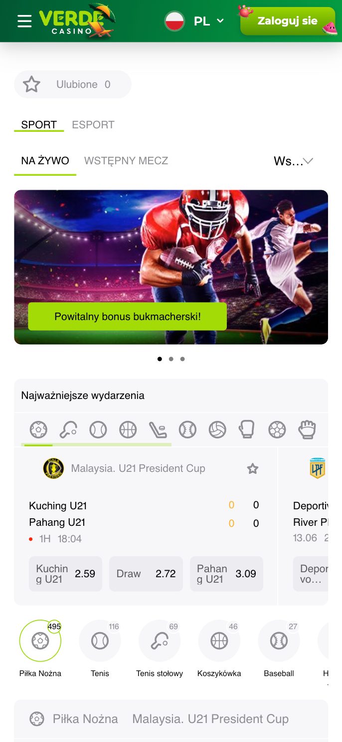 Verde Casino Screenshot