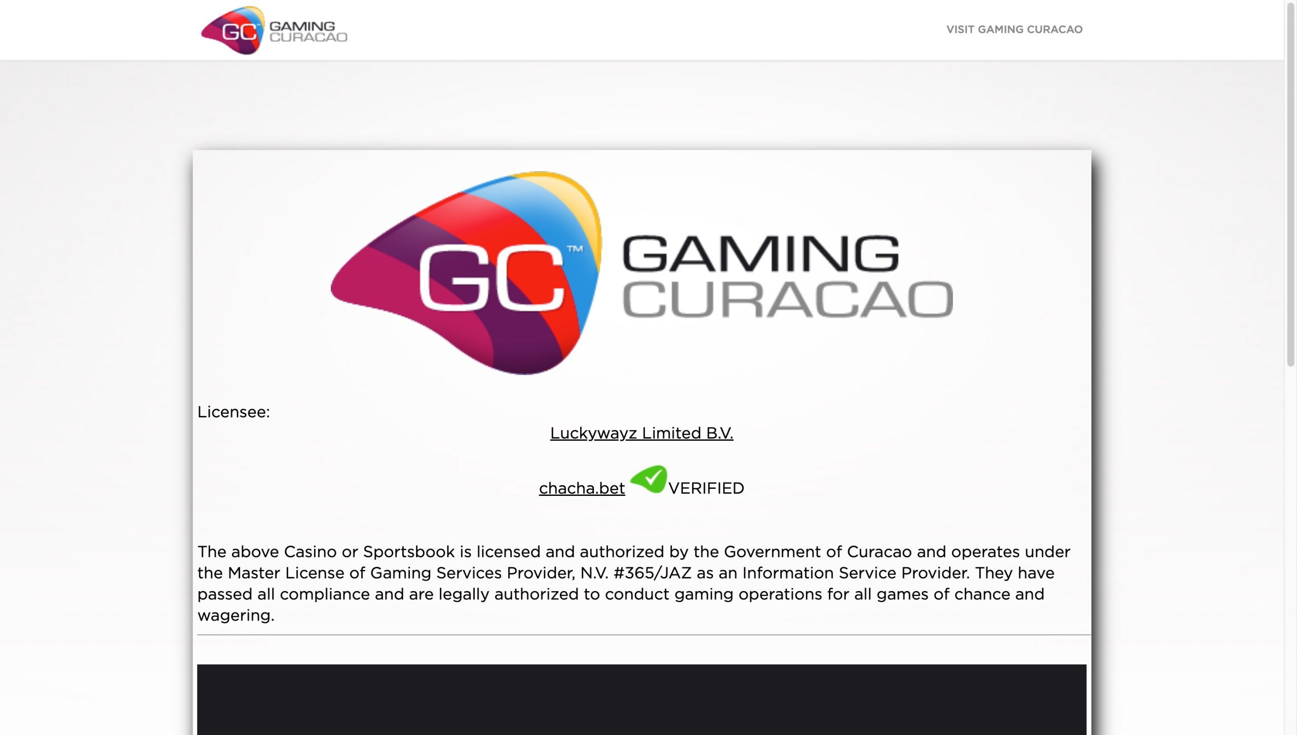 ChachaBet Casino Licencja