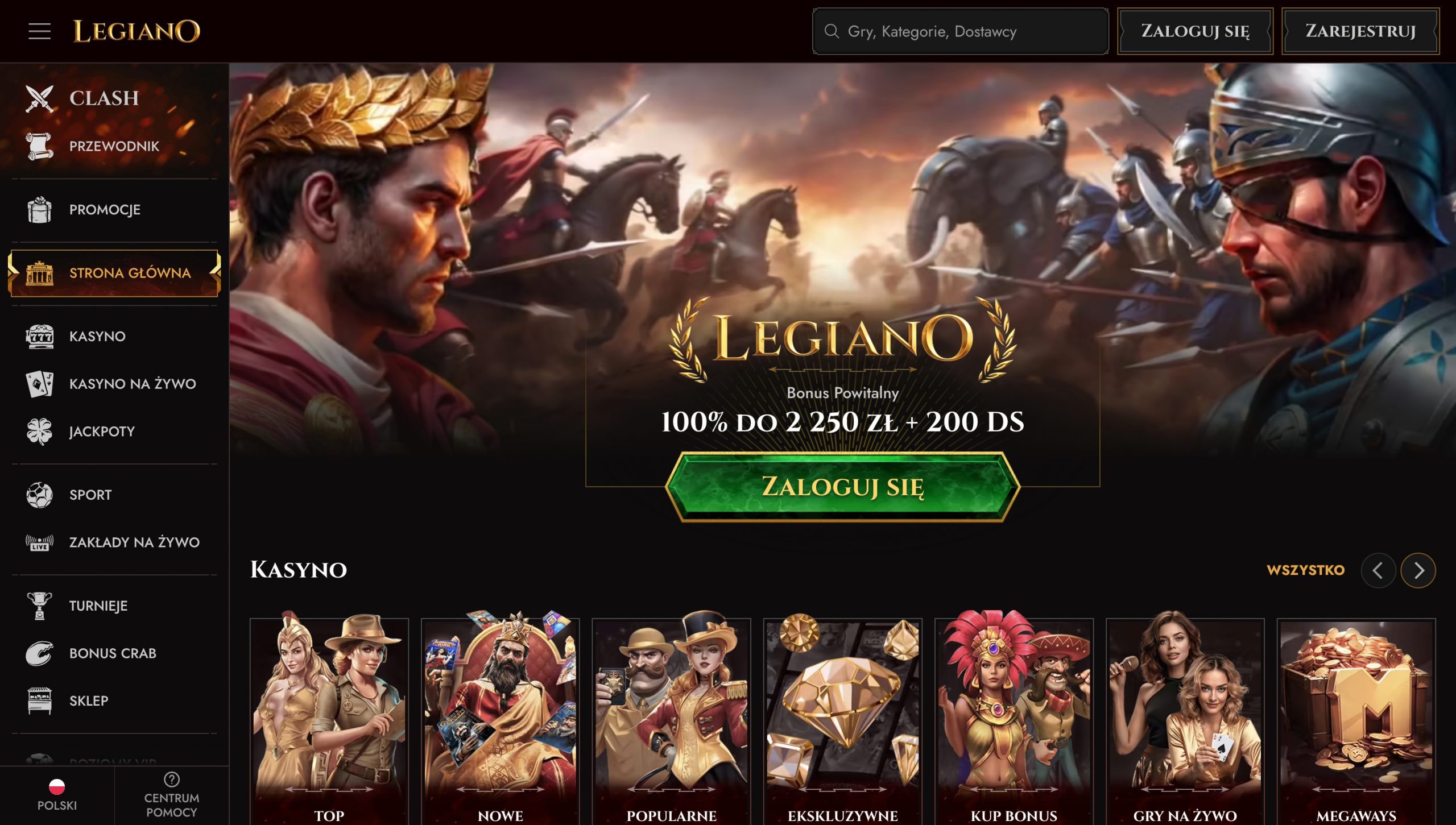Legiano Casino Screenshot