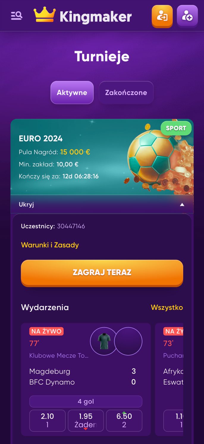 Kingmaker Casino Screenshot