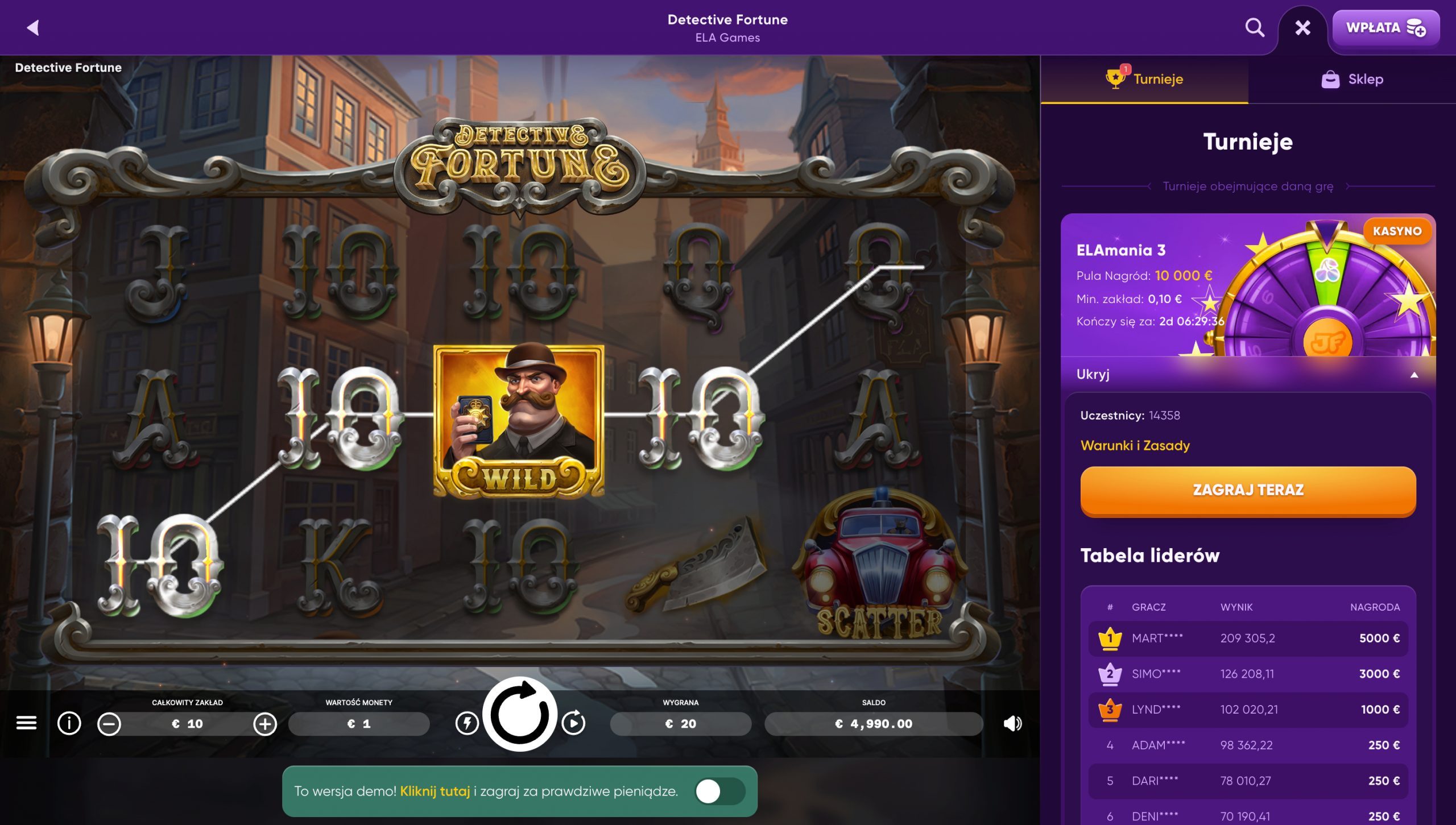 Kingmaker Casino Screenshot