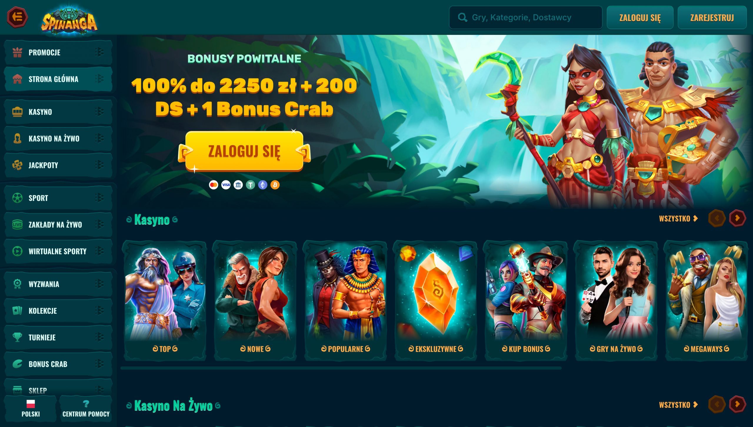 Spinanga Casino Screenshot