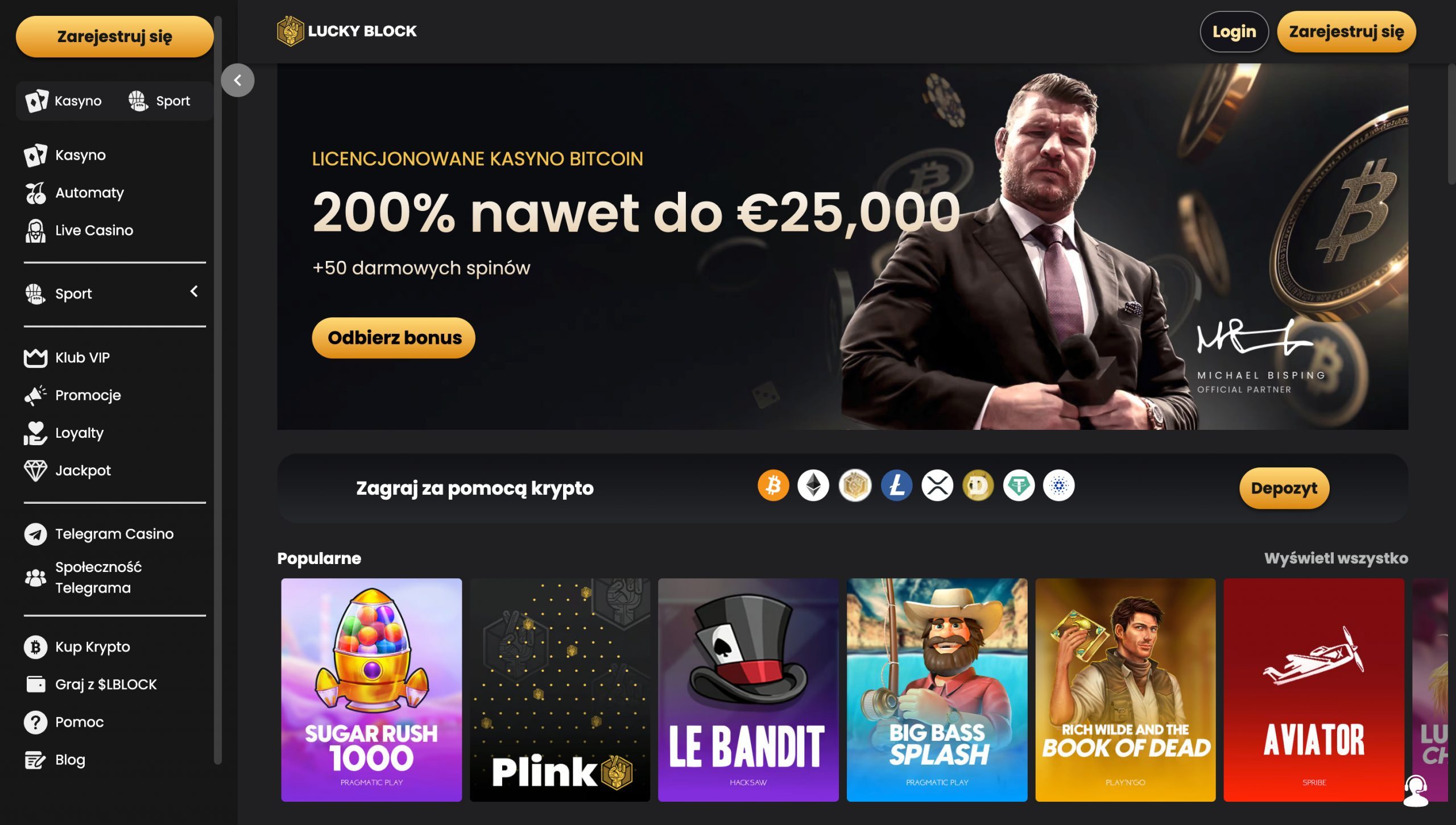 LuckyBlock Casino Screenshot