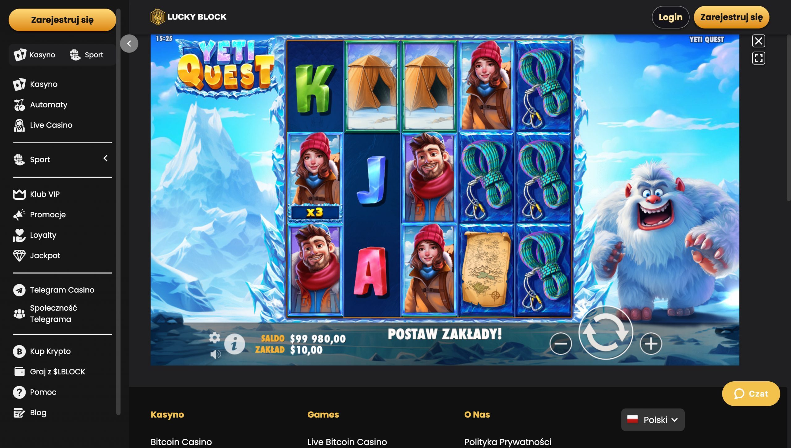 LuckyBlock Casino Screenshot