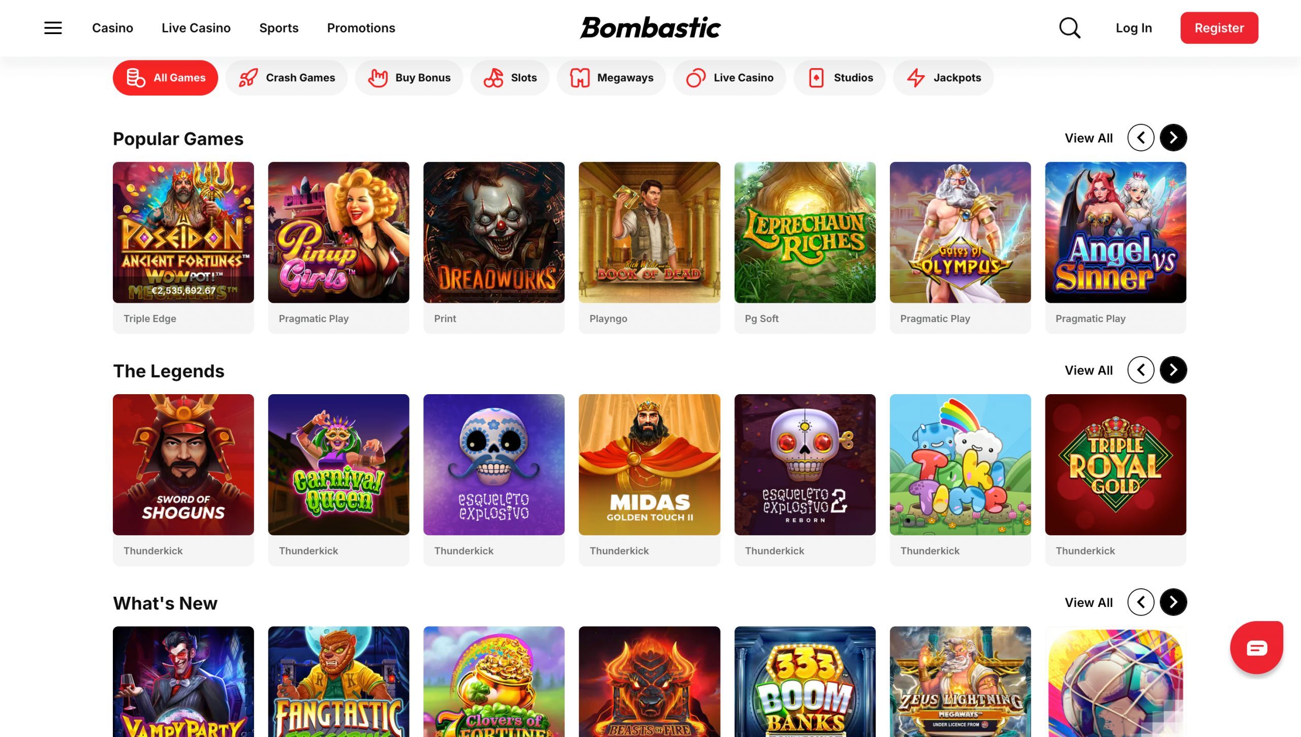 Bombastic Casino Screenshot