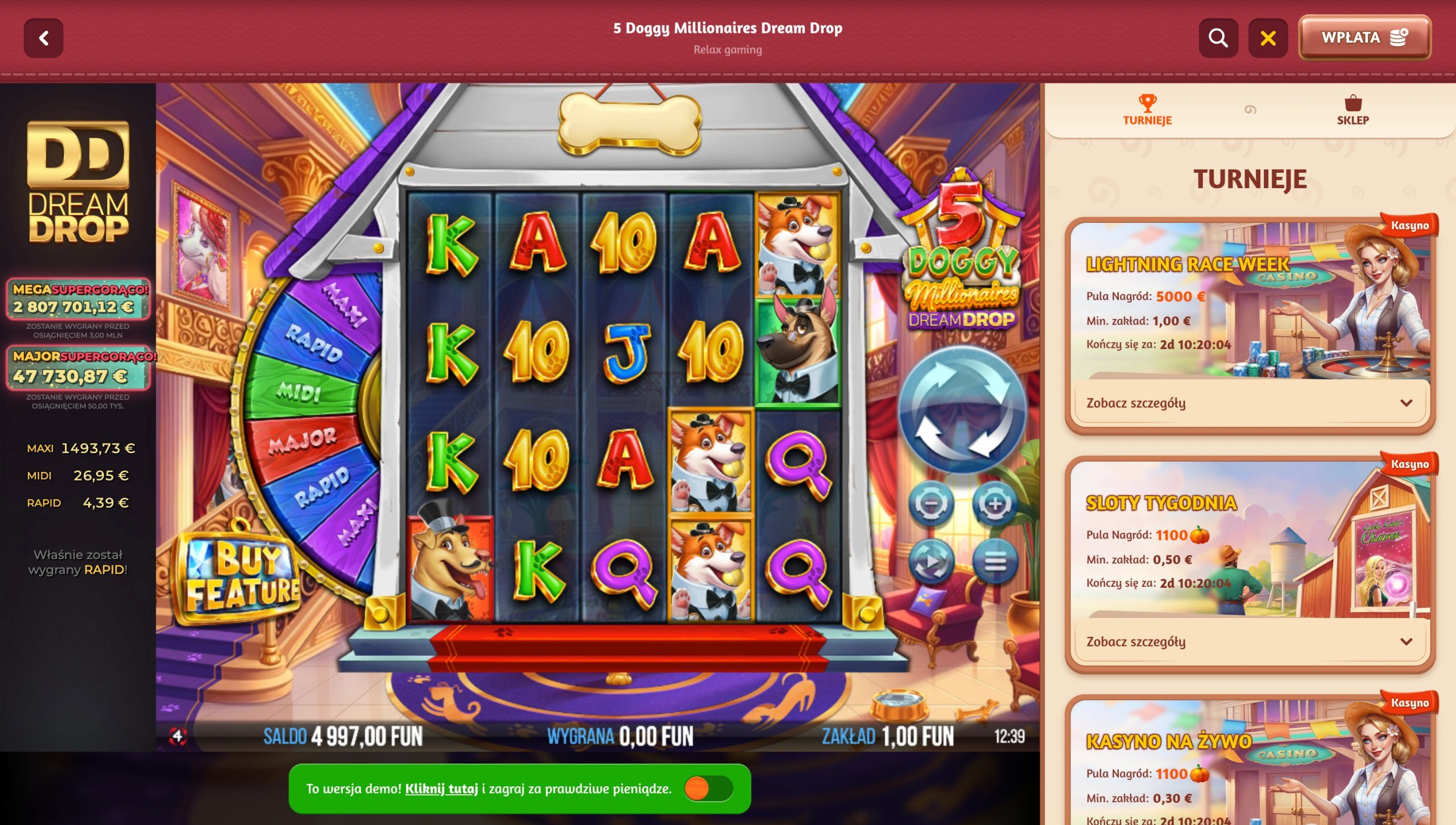 BillyBets Casino Screenshot