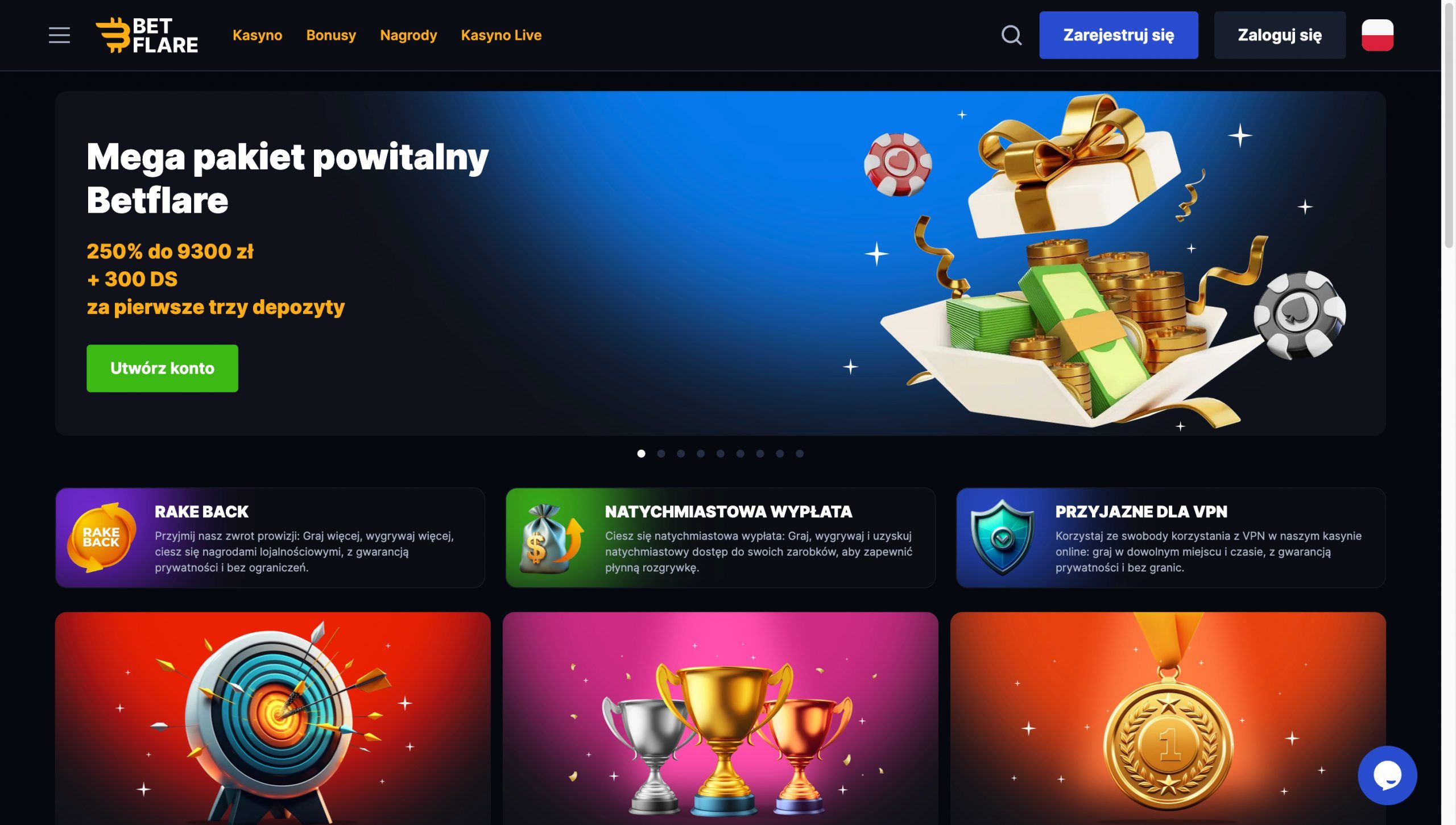 Betflare Casino Screenshot