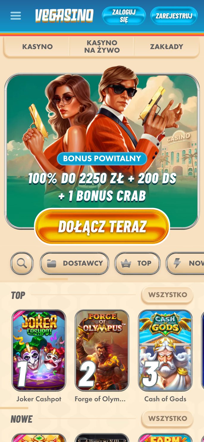 Vegasino Casino Screenshot