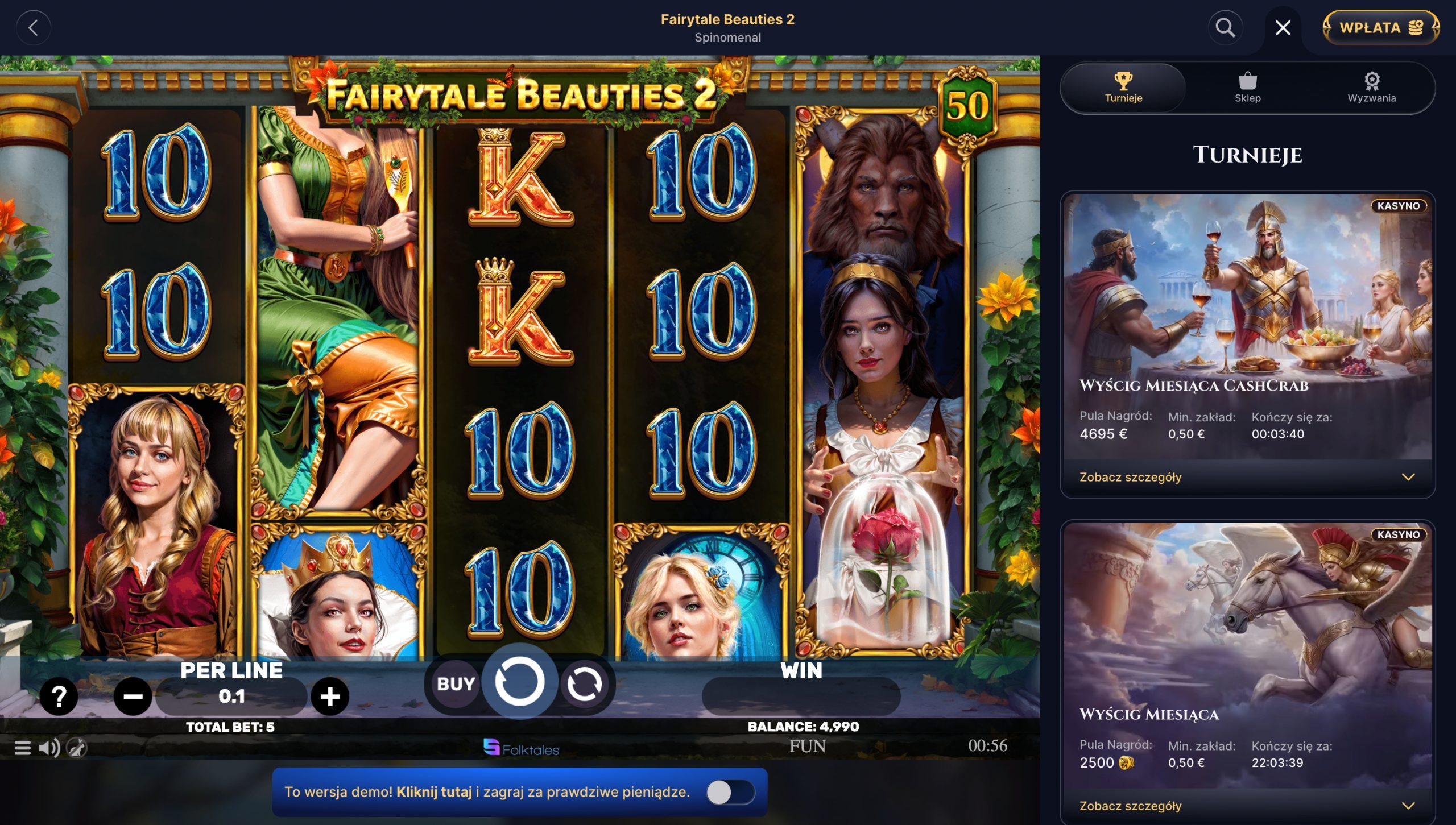 Cazeus Casino Screenshot