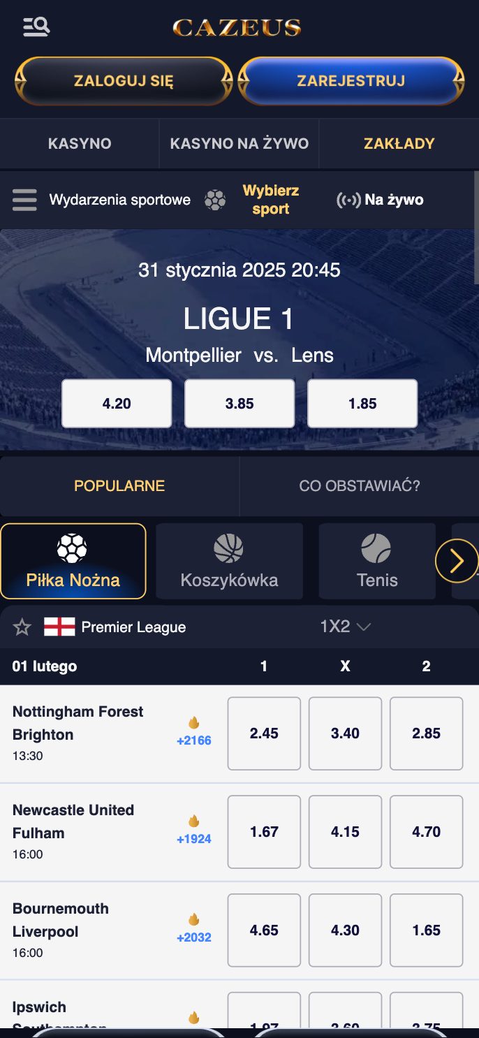 Cazeus Casino Screenshot