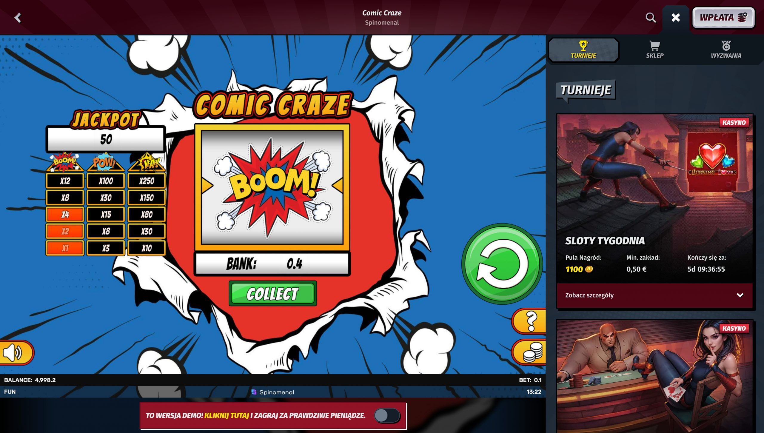 AllySpin Casino Screenshot