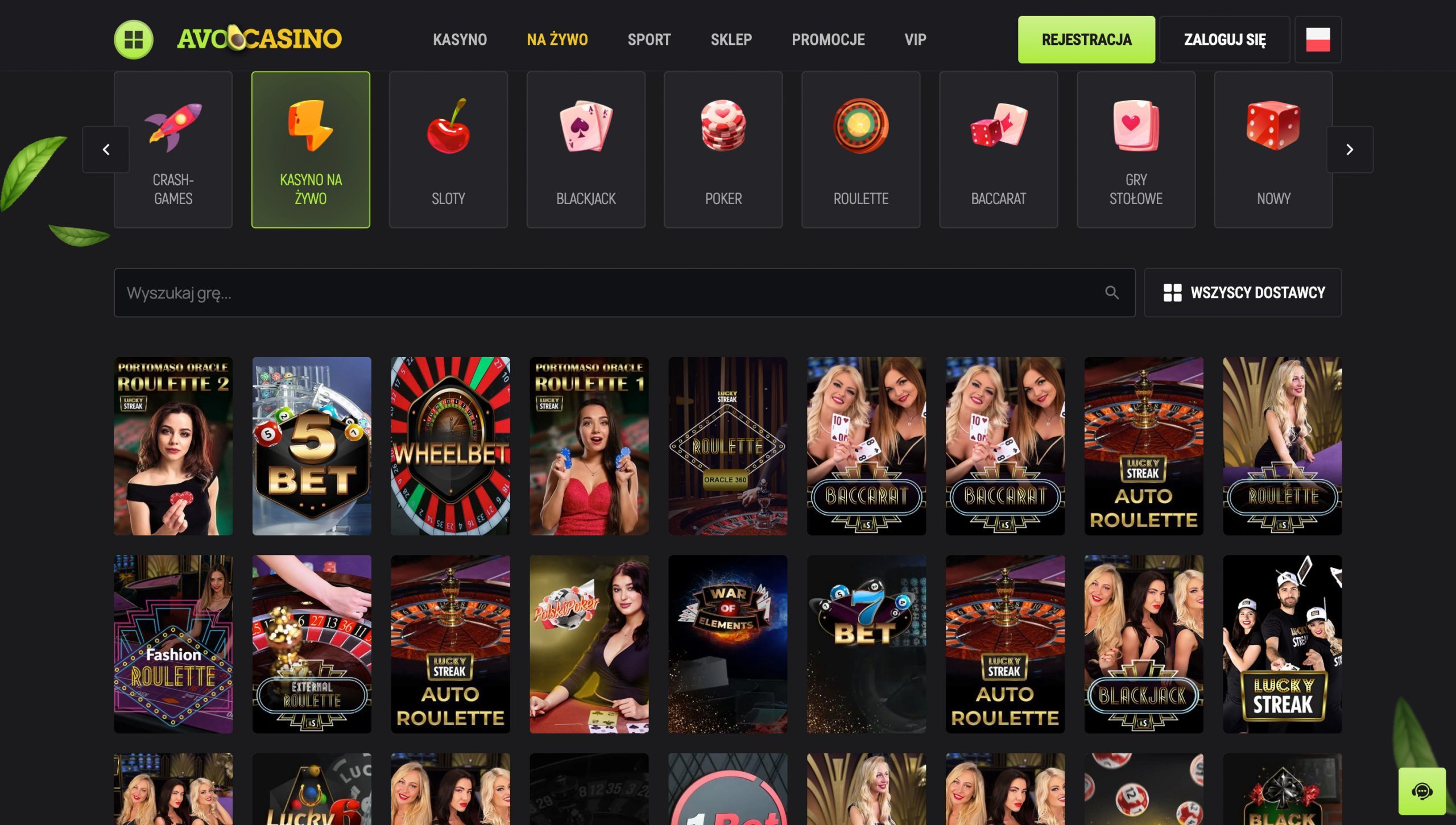 AvoCasino Screenshot