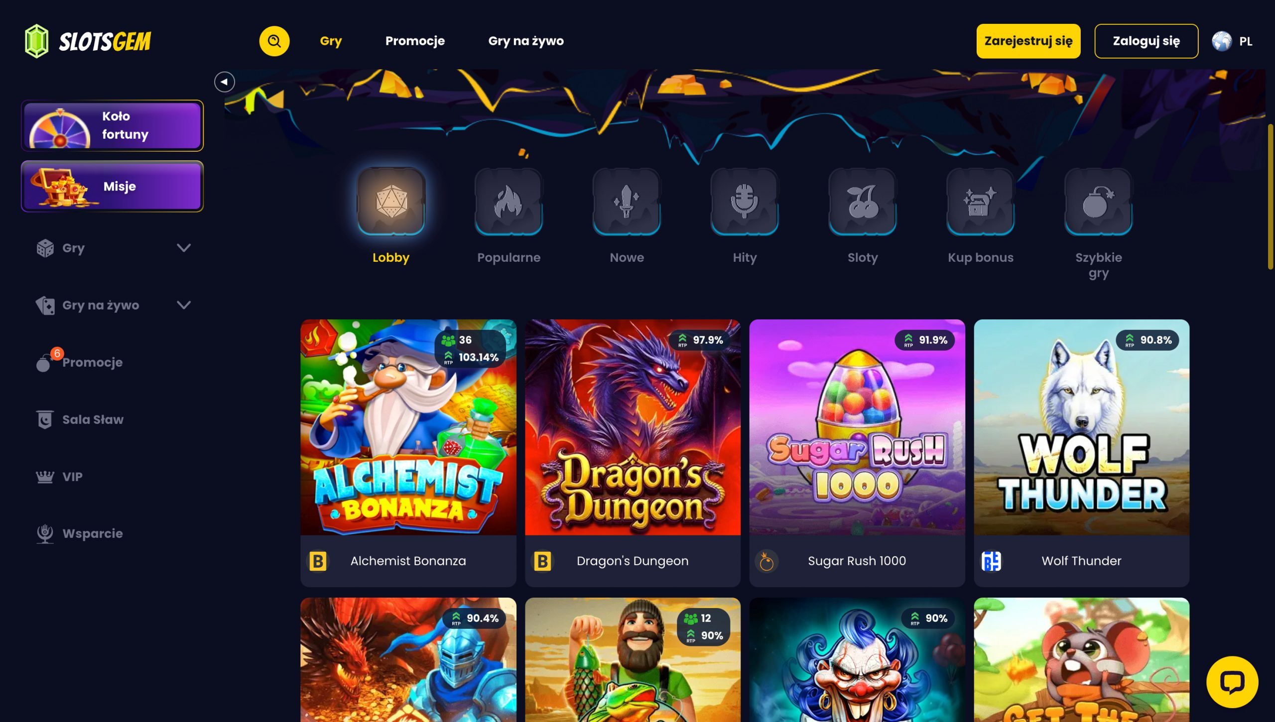 Slotsgem Casino Screenshot